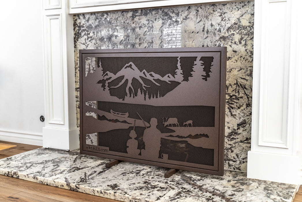 The Outdoor Plus 40-inch x 30-inch Decorative Fireplace Screen