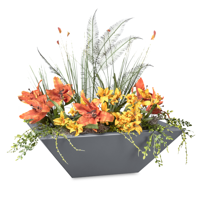 The Outdoor Plus Maya Powder Coat Square Planter Bowl