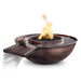 The Outdoor Plus Sedona Gravity Spill 27-inch Hammered Copper Round Gas Fire & Water Bowl