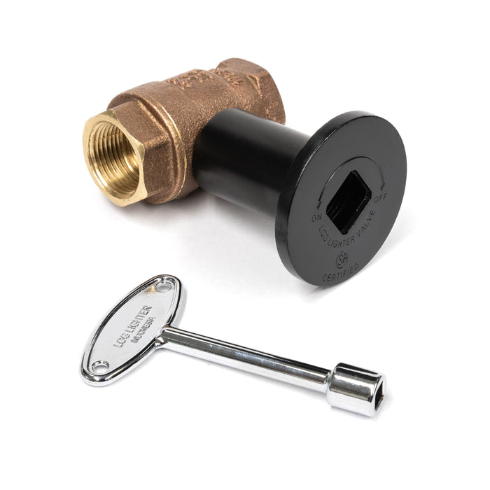 The Outdoor Plus Key Valves & 90° Bends - Chrome, Gold, Antique & Black - 1/2-inch Full-Flow Ball Valve Black