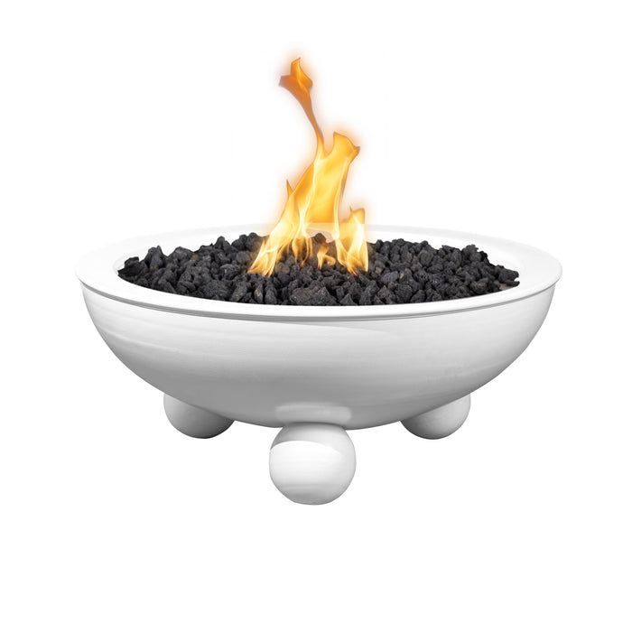 The Outdoor Plus Sedona with Rounded Legs Powder Coat Round Gas Fire Bowl – Liquid Propane