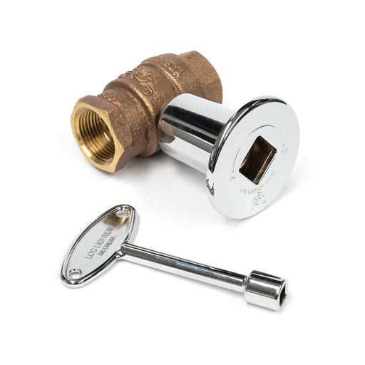The Outdoor Plus Key Valves & 90° Bends - Chrome, Gold, Antique & Black - 1/2-inch Full-Flow 90° Bend Chrome