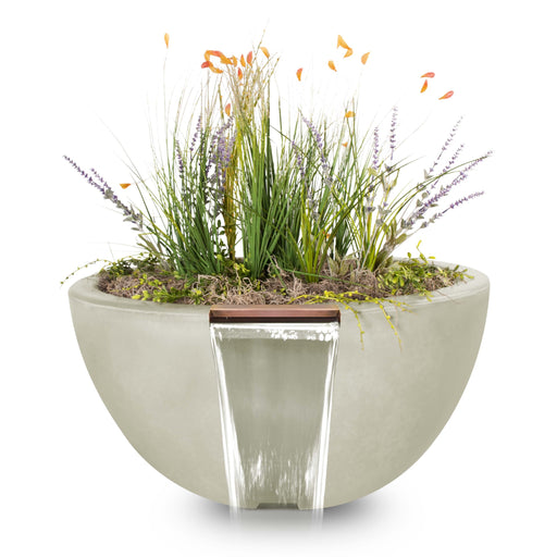 The Outdoor Plus Luna GFRC Concrete Round Planter & Water Bowl