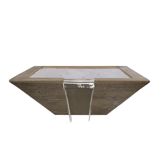 The Outdoor Plus Maya Wood Grain Square Water Bowl