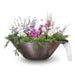 The Outdoor Plus Remi 31-inch Hammered Copper Round Planter & Water Bowl