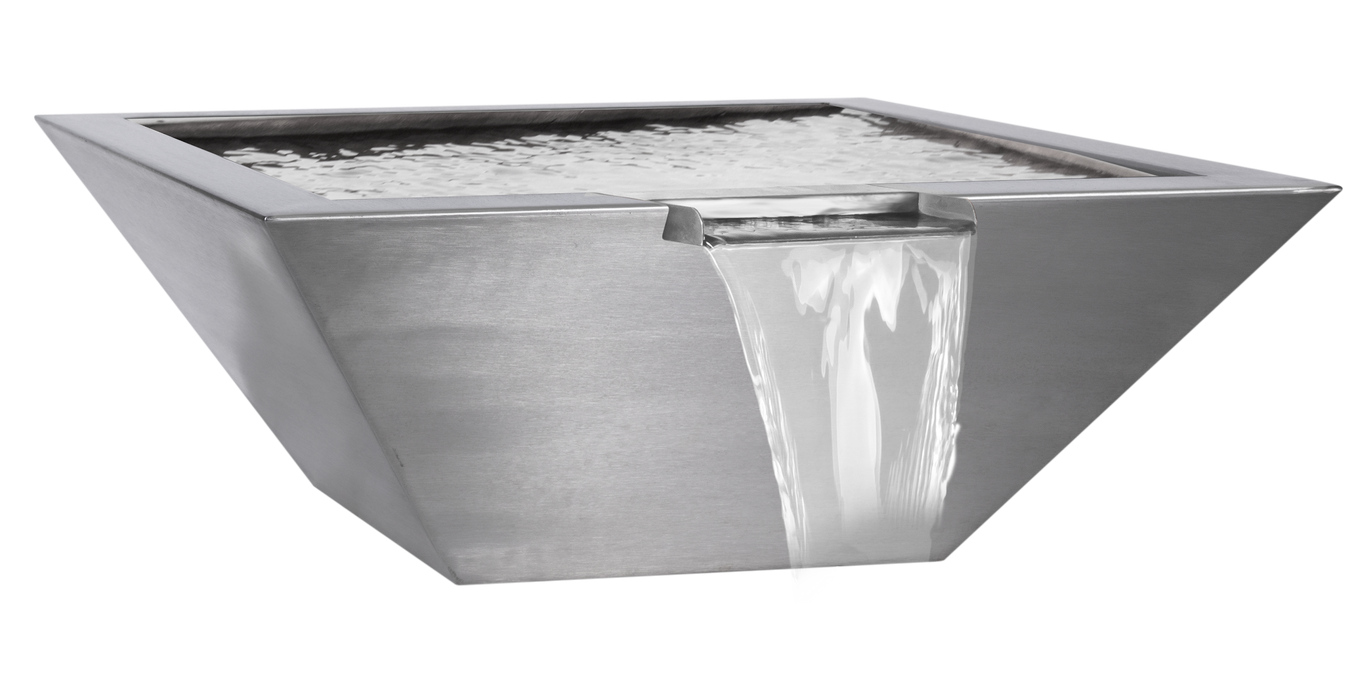 The Outdoor Plus Maya Stainless Steel Square Water Bowl