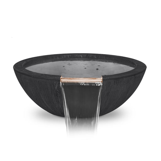 The Outdoor Plus Sedona 27-inch Wood Grain Round Water Bowl