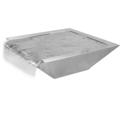 The Outdoor Plus Maya Wide Spillway Stainless Steel Square Water Bowl
