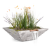 The Outdoor Plus Maya Wood Grain Square Planter & Water Bowl