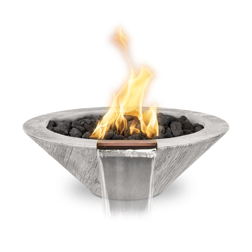 The Outdoor Plus Cazo Wood Grain Round Gas Fire & Water Bowl – Liquid Propane
