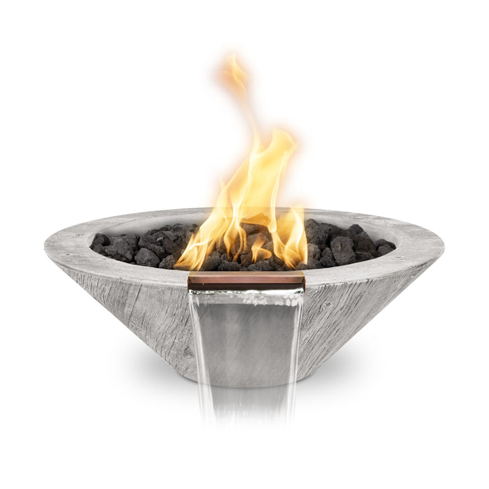 The Outdoor Plus Cazo Wood Grain Round Gas Fire & Water Bowl – Liquid Propane