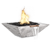 The Outdoor Plus Maya Wood Grain Square Gas Fire & Water Bowl – Liquid Propane
