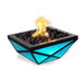 The Outdoor Plus Gladiator Powder Coat Square Gas Fire Bowl with LED – Natural Gas