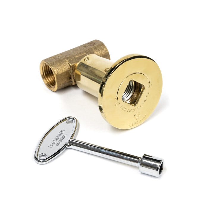 The Outdoor Plus Key Valves & 90° Bends - Chrome, Gold, Antique & Black - 1/2-inch Standard Key Valve Gold