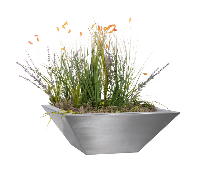 The Outdoor Plus Maya Stainless Steel Square Planter Bowl