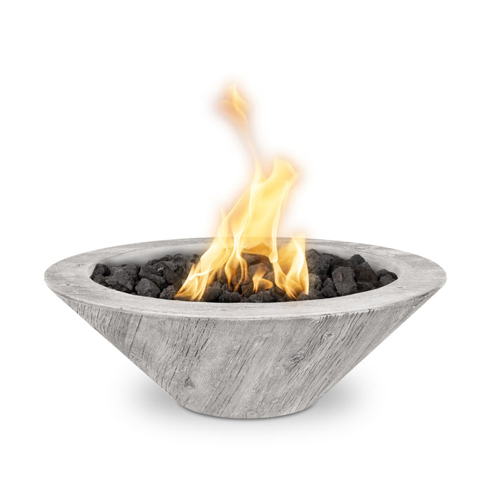The Outdoor Plus Cazo Wood Grain Round Gas Fire Bowl – Liquid Propane