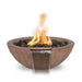 The Outdoor Plus Sedona 27-inch Wood Grain Round Gas Fire & Water Bowl – Natural Gas