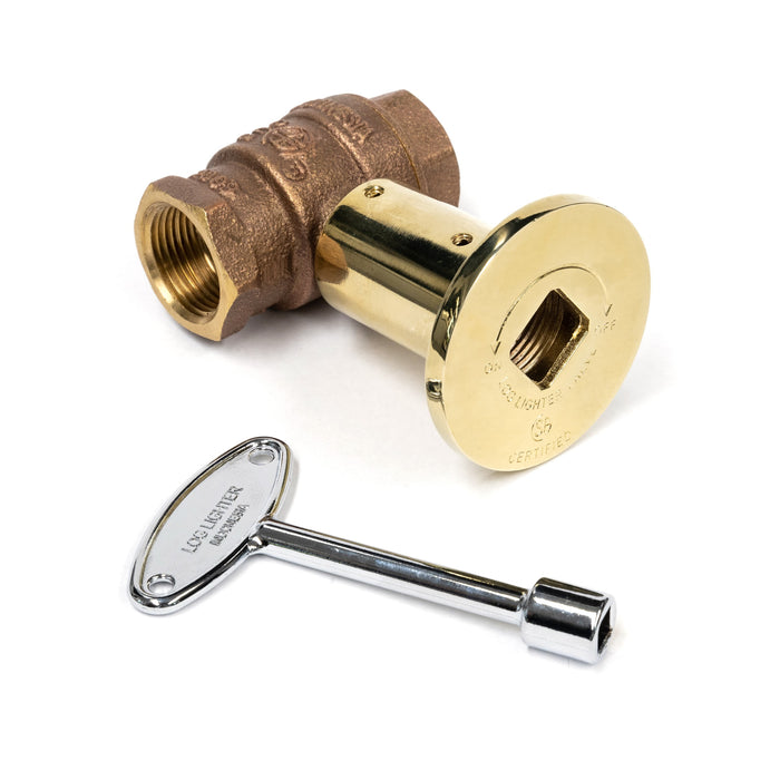 The Outdoor Plus Key Valves & 90° Bends - Chrome, Gold, Antique & Black - 1/2-inch Full-Flow Ball Valve Gold
