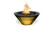The Outdoor Plus Lighthouse Series The Mayport Powder Coat Square Gas Fire Bowl with LED – Natural Gas