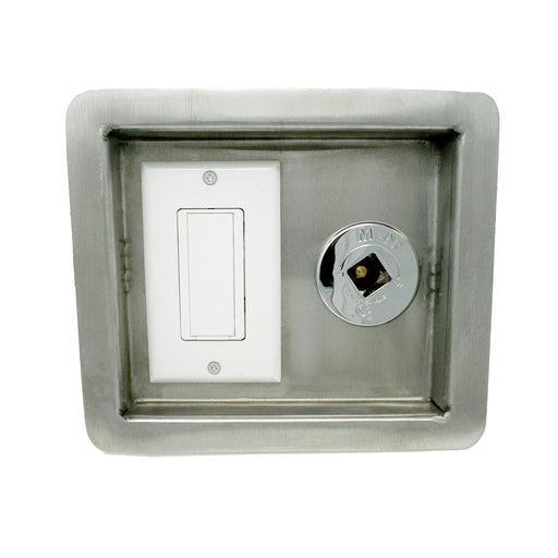 The Outdoor Plus Light Switch with Key Valve - Recessed Panel