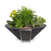 The Outdoor Plus Cazo Wood Grain Round Planter & Water Bowl