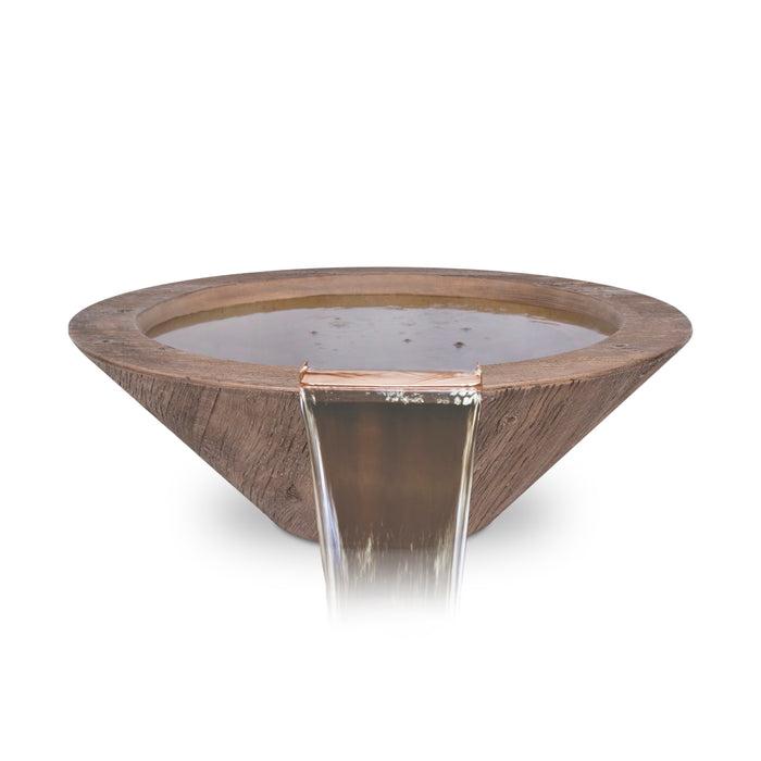 The Outdoor Plus Cazo Wood Grain Round Water Bowl