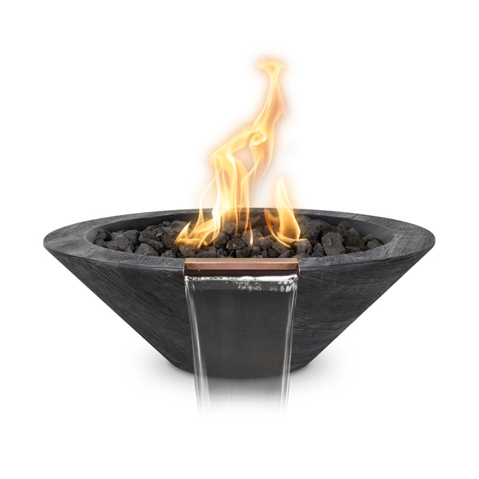 The Outdoor Plus Cazo Wood Grain Round Gas Fire & Water Bowl – Liquid Propane