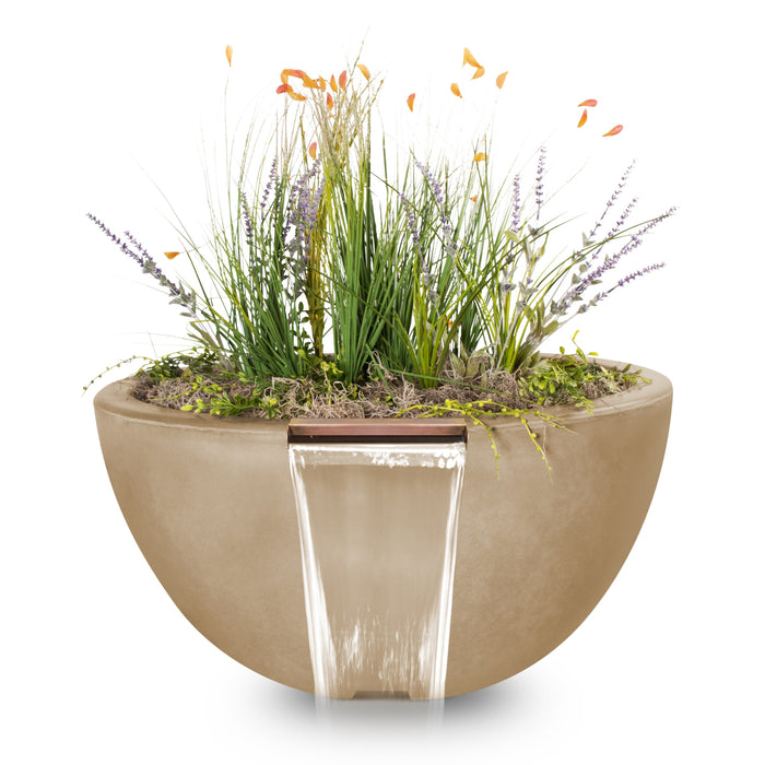 The Outdoor Plus Luna GFRC Concrete Round Planter & Water Bowl