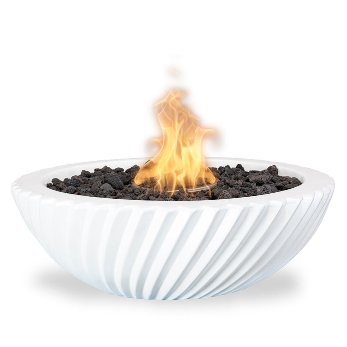 The Outdoor Plus Sedona 2.0 28-inch GFRC Concrete Round Gas Fire Bowl – Liquid Propane