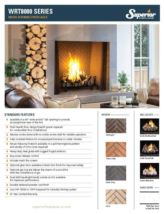 Superior WRT8048 Wood Burning Fireplace