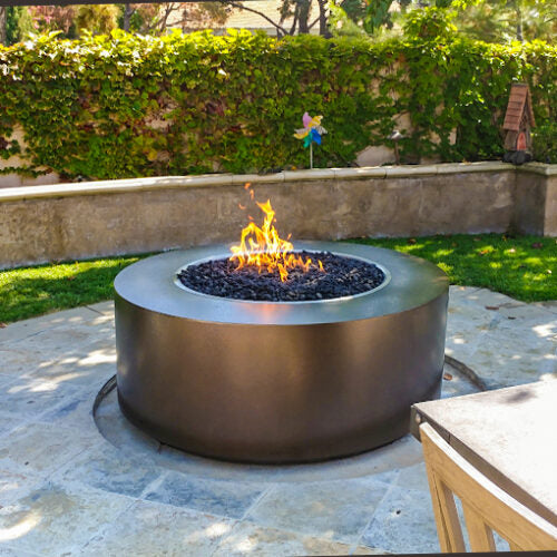 The Outdoor Plus Beverly Powder Coat Steel Low Voltage Electronic Ignition Fire Pit