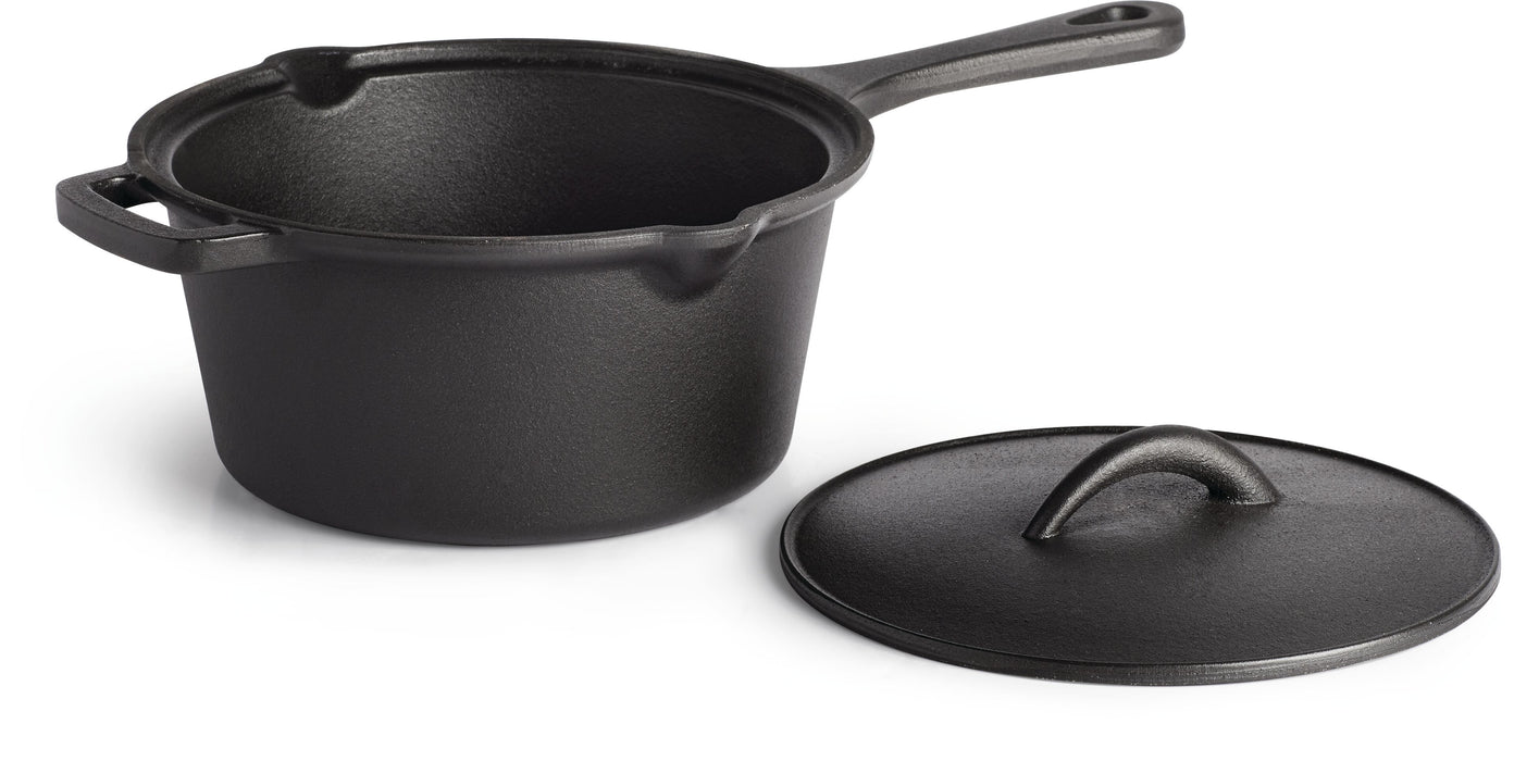 56051 Cast Iron Sauce Pan with Lid – product photo, lid off