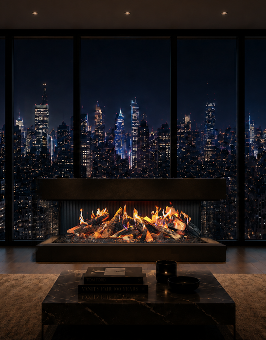 Amantii Signature MultiView Holo Electric Fireplace | 3-Sided Smart Holographic Fireplace