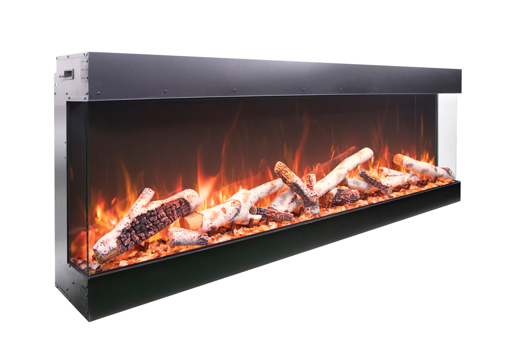 Amantii Tru View Bespoke 85" 3 Sided Indoor/Outdoor Electric Fireplace