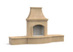 American Fyre Designs Phoenix Outdoor Gas Fireplace with extended hearth