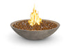 American Fyre Designs 40 in. Marseille Fire Bowl in Light Basalt (shown without the water spout)