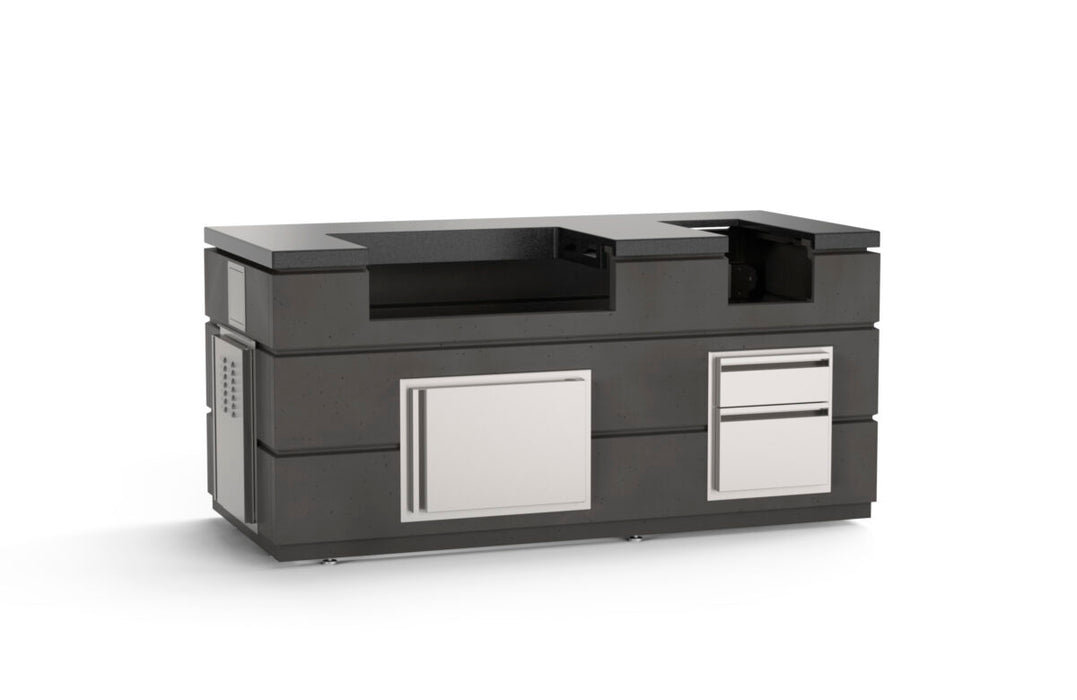 AOG 30 inch GFRC island bundle, Black Lava base finish