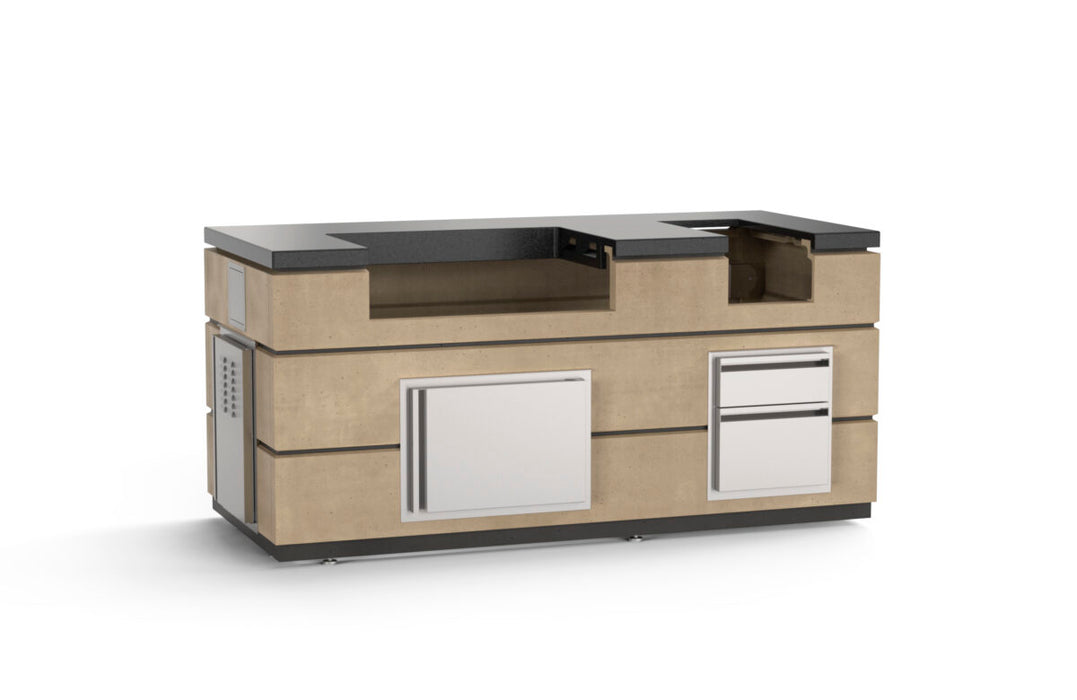 AOG 30 inch GFRC island bundle, Café Blanco base finish