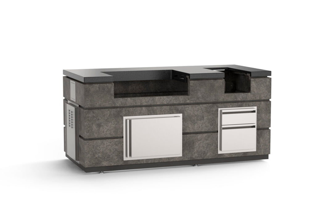 AOG 30 inch GFRC island bundle, Dark Basalt base finish