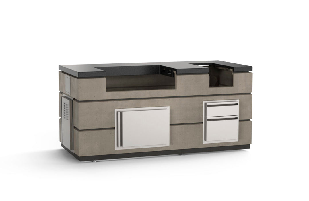AOG 30 inch GFRC island bundle, Smoke base finish