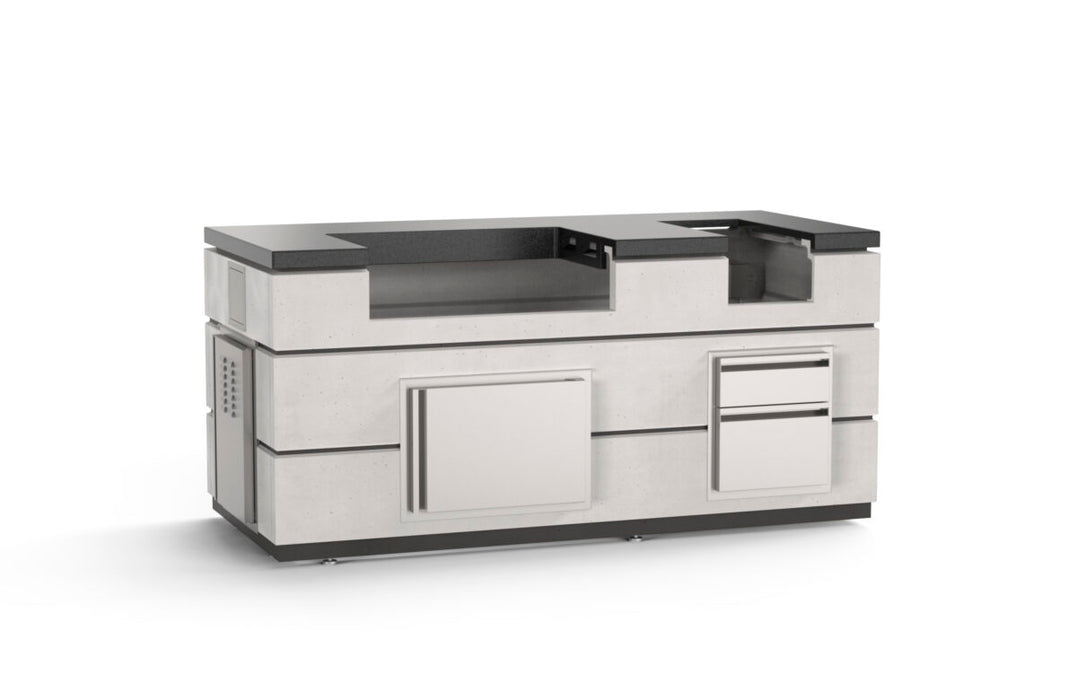 AOG 30 inch GFRC island bundle, White Aspen base finish