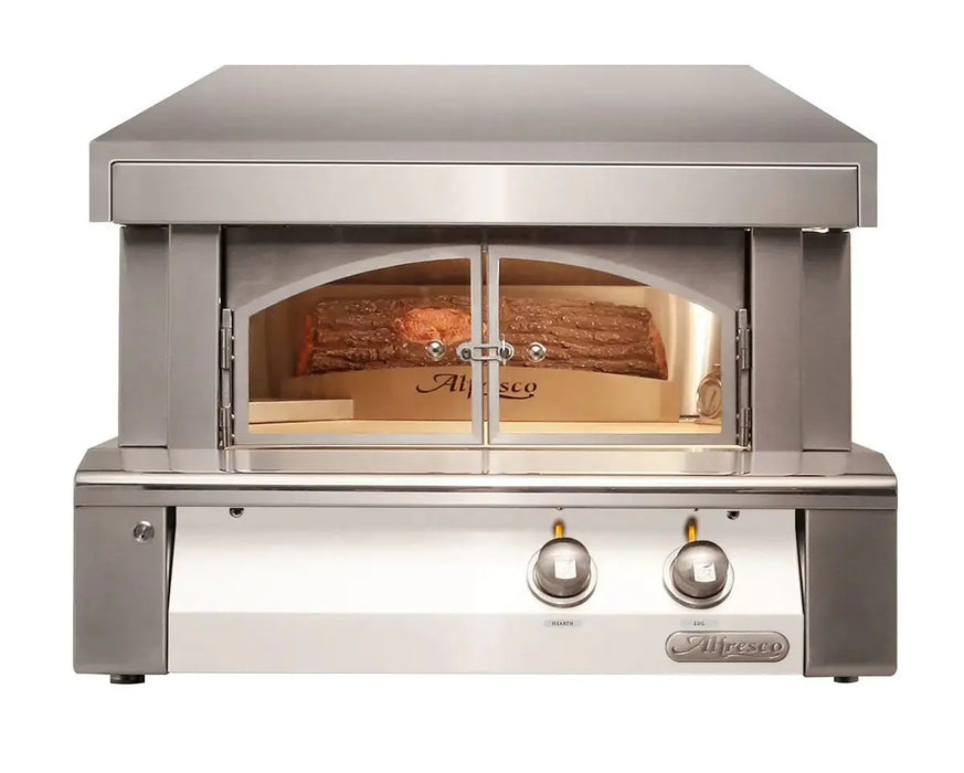 Alfresco 30-Inch Countertop Natural Gas Outdoor Pizza Oven Plus Alfresco Dreamwood Living