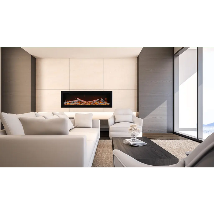 Amantii 100" Symmetry Built-in Smart WiFi Electric Fireplace Amantii