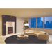 Amantii 24" Zero Clearance Electric Fireplace with Black Glass Surround and Log Set Amantii