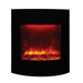 Amantii 24" Zero Clearance Electric Fireplace with Black Glass Surround and Log Set Amantii