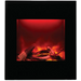 Amantii 24" Zero Clearance Electric Fireplace with Black Glass Surround and Log Set Amantii