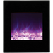 Amantii 24" Zero Clearance Electric Fireplace with Black Glass Surround and Log Set Amantii