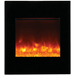 Amantii 24" Zero Clearance Electric Fireplace with Black Glass Surround and Log Set Amantii