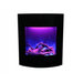 Amantii 24" Zero Clearance Electric Fireplace with Black Glass Surround and Log Set Amantii