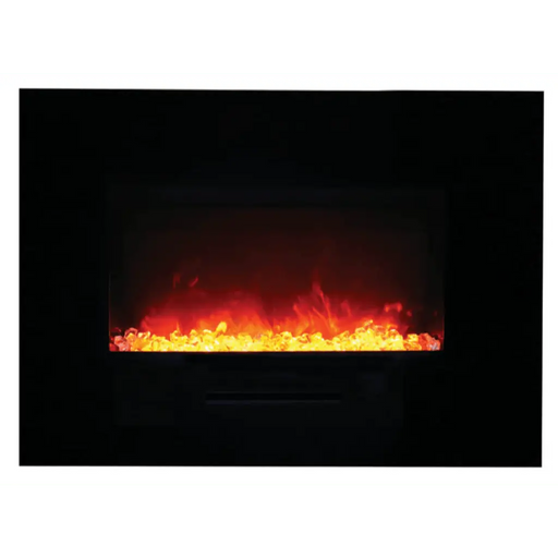 Amantii 26" Wall Mount/Flush Mount Electric Fireplace with Glass Surround Amantii